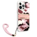 Guess GUHCP13LKCABPI iPhone 13 Pro / 13 6,1" różowy/pink hardcase Camo Strap Collection