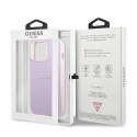 Guess GUHCP13LPSASBPU iPhone 13 Pro / 13 6,1" purpurowy/purple Saffiano Hot Stamp & Metal Logo