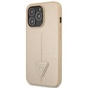 Guess GUHCP13LPSATLE iPhone 13 Pro / 13 6,1" beżowy/beige hardcase SaffianoTriangle Logo