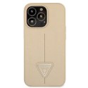 Guess GUHCP13LPSATLE iPhone 13 Pro / 13 6,1" beżowy/beige hardcase SaffianoTriangle Logo