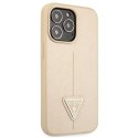 Guess GUHCP13LPSATLE iPhone 13 Pro / 13 6,1" beżowy/beige hardcase SaffianoTriangle Logo