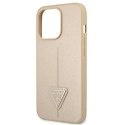 Guess GUHCP13LPSATLE iPhone 13 Pro / 13 6,1" beżowy/beige hardcase SaffianoTriangle Logo