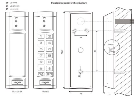 KONTROLER DOSTĘPU ROGER PR311SE-G
