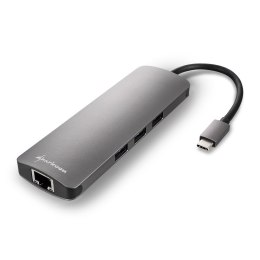 Sharkoon USB 3.0 Type C Combo adapter HDMI, RJ-45, USB 3.2 Gen 1 (3.1 Gen 1)
