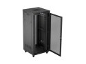 Szafa instalacyjna rack stojąca 19" 37U 800X800 czarna drzwi perforowane LCD Lanberg (Flat Pack)