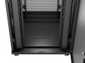 Szafa instalacyjna rack stojąca 19" 37U 800X800 czarna drzwi perforowane LCD Lanberg (Flat Pack)