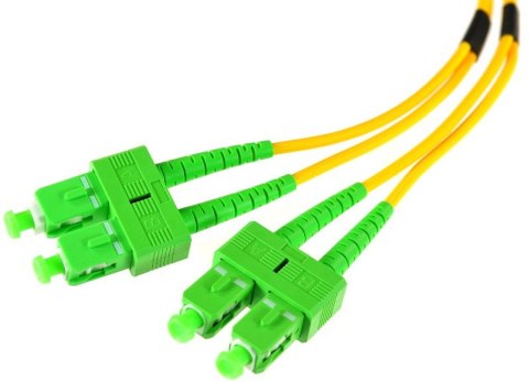 PATCHCORD ŚWIATŁOWODOWY SM 1M DUPLEX 9/125, SC/APC-SC/APC 3MM