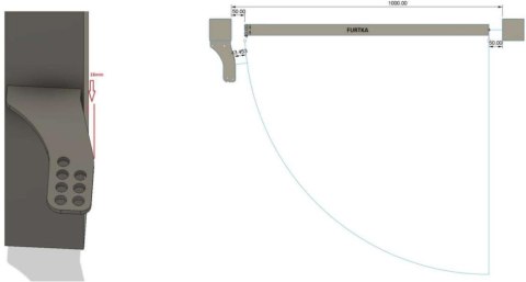 Uchwyty MOD.80/12/16 na słupek do napędów z otworami 12mm: CAME, FAAC, Genius, Proxima itd.