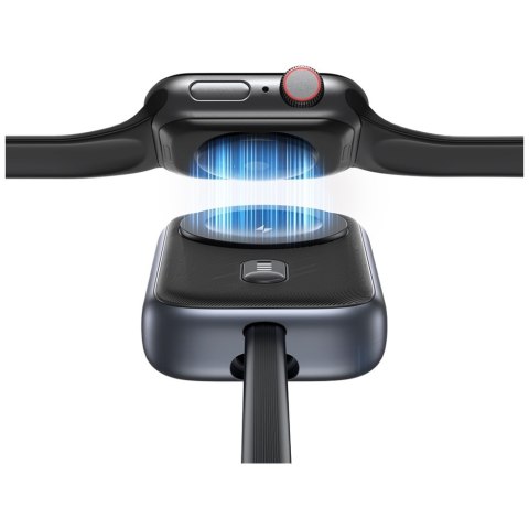 Ładowarka indukcyjna 2w1 Usams CD245 do Apple Watch z powerbankiem 1200mAh + kabel USB-C tarnish