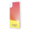 Guess GUHCPXGLCPI iPhone X/Xs różowy /pink hard case California Glow in the dark