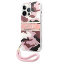 Guess GUHCP13XKCABPI iPhone 13 Pro Max 6,7" różowy/pink hardcase Camo Strap Collection