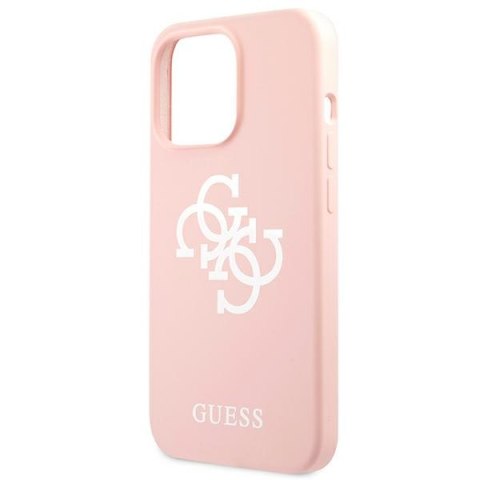 Guess GUHCP13XLS4GWPI iPhone 13 Pro Max 6,7" różowy/pink hard case Silicone 4G Logo