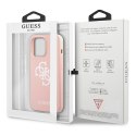 Guess GUHCP13XLS4GWPI iPhone 13 Pro Max 6,7" różowy/pink hard case Silicone 4G Logo