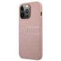 Guess GUHCP13XPSASBPI iPhone 13 Pro Max 6,7" różowy/pink hardcase Saffiano Stripe