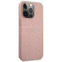 Guess GUHCP13XPSASBPI iPhone 13 Pro Max 6,7" różowy/pink hardcase Saffiano Stripe