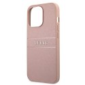 Guess GUHCP13XPSASBPI iPhone 13 Pro Max 6,7" różowy/pink hardcase Saffiano Stripe