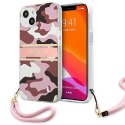 Guess GUHCP13SKCABPI iPhone 13 mini 5,4" różowy/pink hardcase Camo Strap Collection