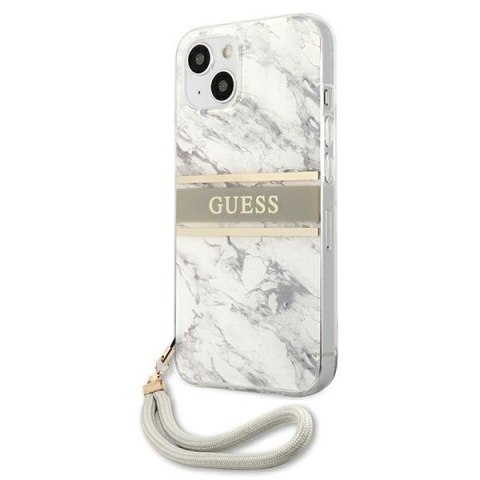 Guess GUHCP13SKMABGR iPhone 13 mini 5,4" szary/grey hardcase Marble Strap Collection