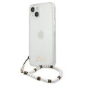 Guess GUHCP13SKPSWH iPhone 13 mini 5,4" Transparent hardcase White Pearl