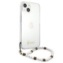 Guess GUHCP13SKPSWH iPhone 13 mini 5,4" Transparent hardcase White Pearl