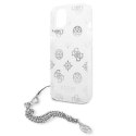 Guess GUHCP13SKSPESI iPhone 13 mini 5,4" srebrny/silver hardcase Peony Chain Collection