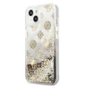 Guess GUHCP13SLGPEGO iPhone 13 mini 5,4" złoty/gold hardcase Peony Liquid Glitter