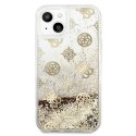 Guess GUHCP13SLGPEGO iPhone 13 mini 5,4" złoty/gold hardcase Peony Liquid Glitter