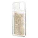 Guess GUHCP13SLGPEGO iPhone 13 mini 5,4" złoty/gold hardcase Peony Liquid Glitter