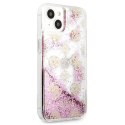 Guess GUHCP13SLGPEPI iPhone 13 mini 5,4" różowy/pink hardcase Peony Liquid Glitter