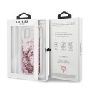 Guess GUHCP13SLGPEPI iPhone 13 mini 5,4" różowy/pink hardcase Peony Liquid Glitter