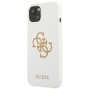 Guess GUHCP13SLS4GGWH iPhone 13 mini 5,4" biały/white hard case Silicone 4G Logo