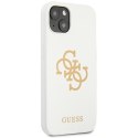 Guess GUHCP13SLS4GGWH iPhone 13 mini 5,4" biały/white hard case Silicone 4G Logo