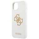 Guess GUHCP13SLS4GGWH iPhone 13 mini 5,4" biały/white hard case Silicone 4G Logo