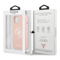 Guess GUHCP13SLS4GWPI iPhone 13 mini 5,4" różowy/pink hard case Silicone 4G Logo