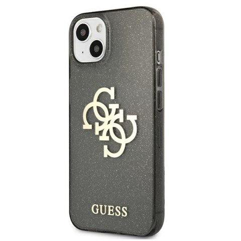 Guess GUHCP13SPCUGL4GBK iPhone 13 mini 5,4" czarny/black hard case Glitter 4G Big Logo