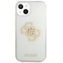 Guess GUHCP13SPCUGL4GTR iPhone 13 mini 5,4" transparent hard case Glitter 4G Big Logo