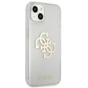 Guess GUHCP13SPCUGL4GTR iPhone 13 mini 5,4" transparent hard case Glitter 4G Big Logo