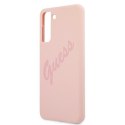 Guess GUHCS21MLSVSPI S21+ G996 różowy/pink hardcase Script Vintage