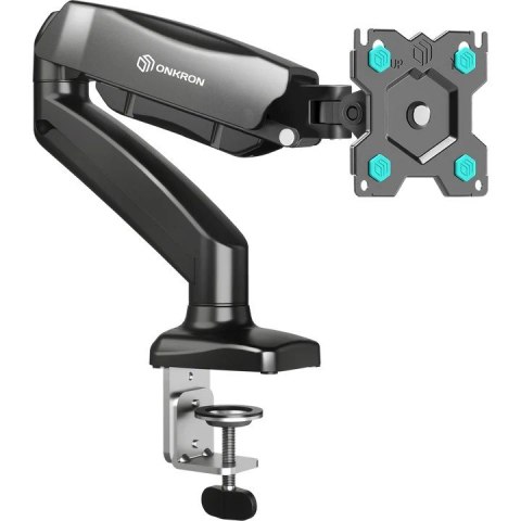 ONKRON G80-B Uchwyt biurkowy obrotowo-nachylny do monitora 13"-32" maks 8 kg, z obracaniem, czarny
