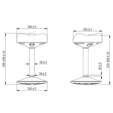 Powerton ERGO BALANC Ergonomiczne krzesło biurowe, szara