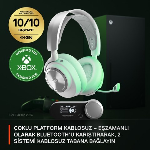Steelseries 61525 słuchawki/zestaw słuchawkowy Przewodowa Opaska na głowę Gaming USB Type-C Biały