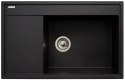 Zlewozmywak granitowy jednokomorowy Pyramis Camea 79X50 1B 1D R 070091201 czarny nakrapiany