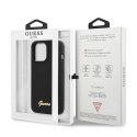 Guess GUHMP13XLSLMGBK iPhone 13 Pro Max 6,7" black/czarny hardcase Silicone Script Gold Logo MagSafe