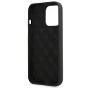 Guess GUHMP13LLSLMGBK iPhone 13 Pro / 13 6,1" black/czarny hardcase Silicone Script Gold Logo MagSafe