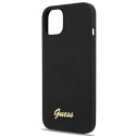 Guess GUHMP13MLSLMGBK iPhone 13 6,1" black/czarny hardcase Silicone Script Gold Logo Magsafe