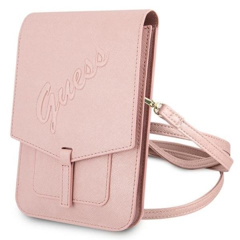 Guess Torebka GUWBRSAVSPI różowy /pink Saffiano Script