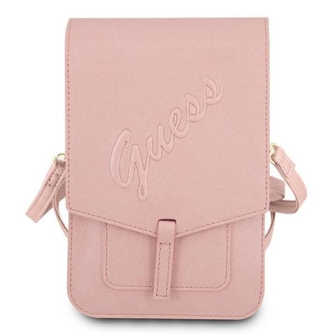 Guess Torebka GUWBRSAVSPI różowy /pink Saffiano Script
