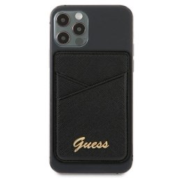 Guess Wallet Card Slot GUWMSSASLBK MagSafe Saffiano czarny/black