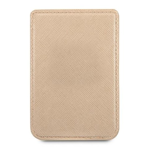 Guess Wallet Card Slot GUWMSSASLGO MagSafe Saffiano złoty/gold