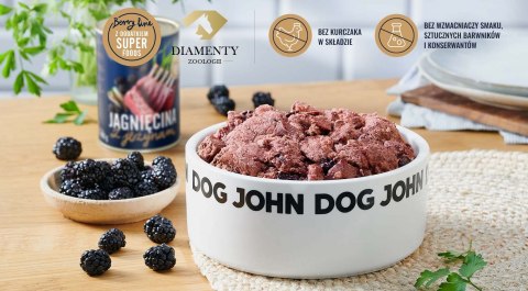 JOHN DOG Berry Adult Jagnięcina z jeżynami - mokra karma dla psa - 6 x 800 g